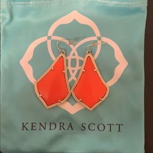 Kendra Scott Orange teardrop earrings